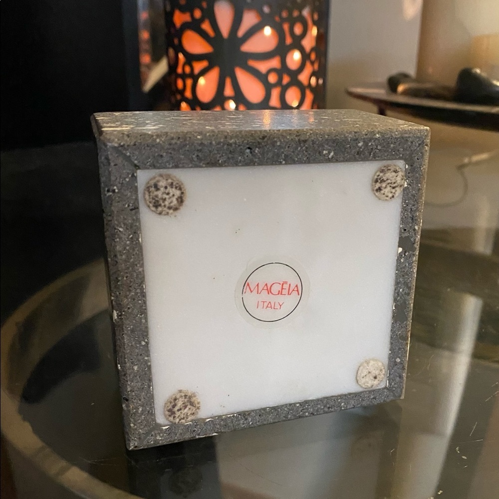 Mageia Italian Marble Trinket Box Gray White Stone Jewelry Keepsake Box - Picture 6 of 6